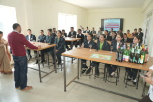 Students participating in WSET wine education and food and beverage practical training at The Green Institute